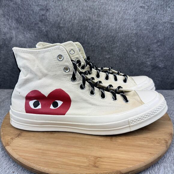 Converse Chuck Taylor All Star 70s Shoes Mens Size 9 CDG Play Heart High Top - Picture 1 of 13
